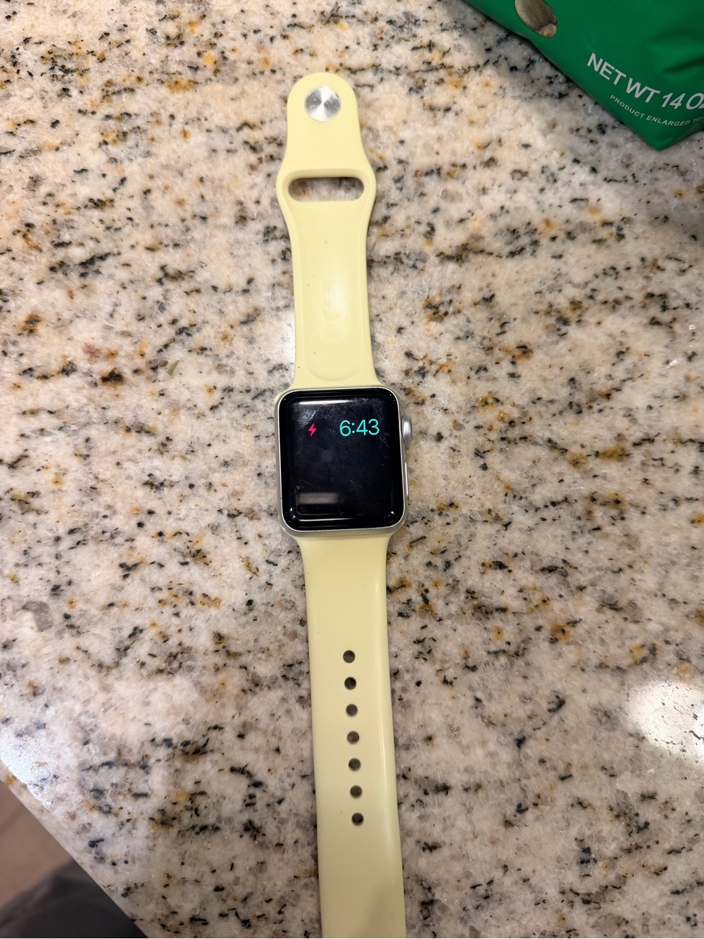 Apple Watch with Pale Yellow Sport Band - Smartwatch